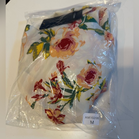 Floral Printed Self-tie Neck Sleeveless Blouse | White Multi - Picture 5 of 6